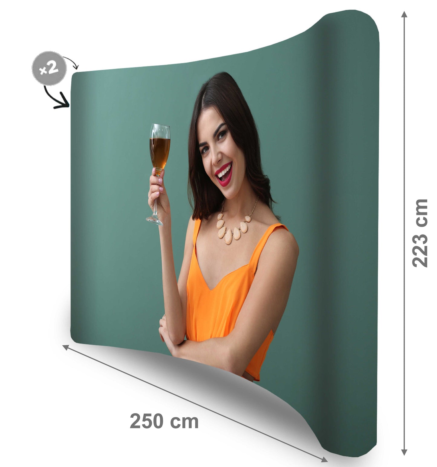 POP UP Textil Curb 2.4 m POP UP Textil Curb PrintCenterShop