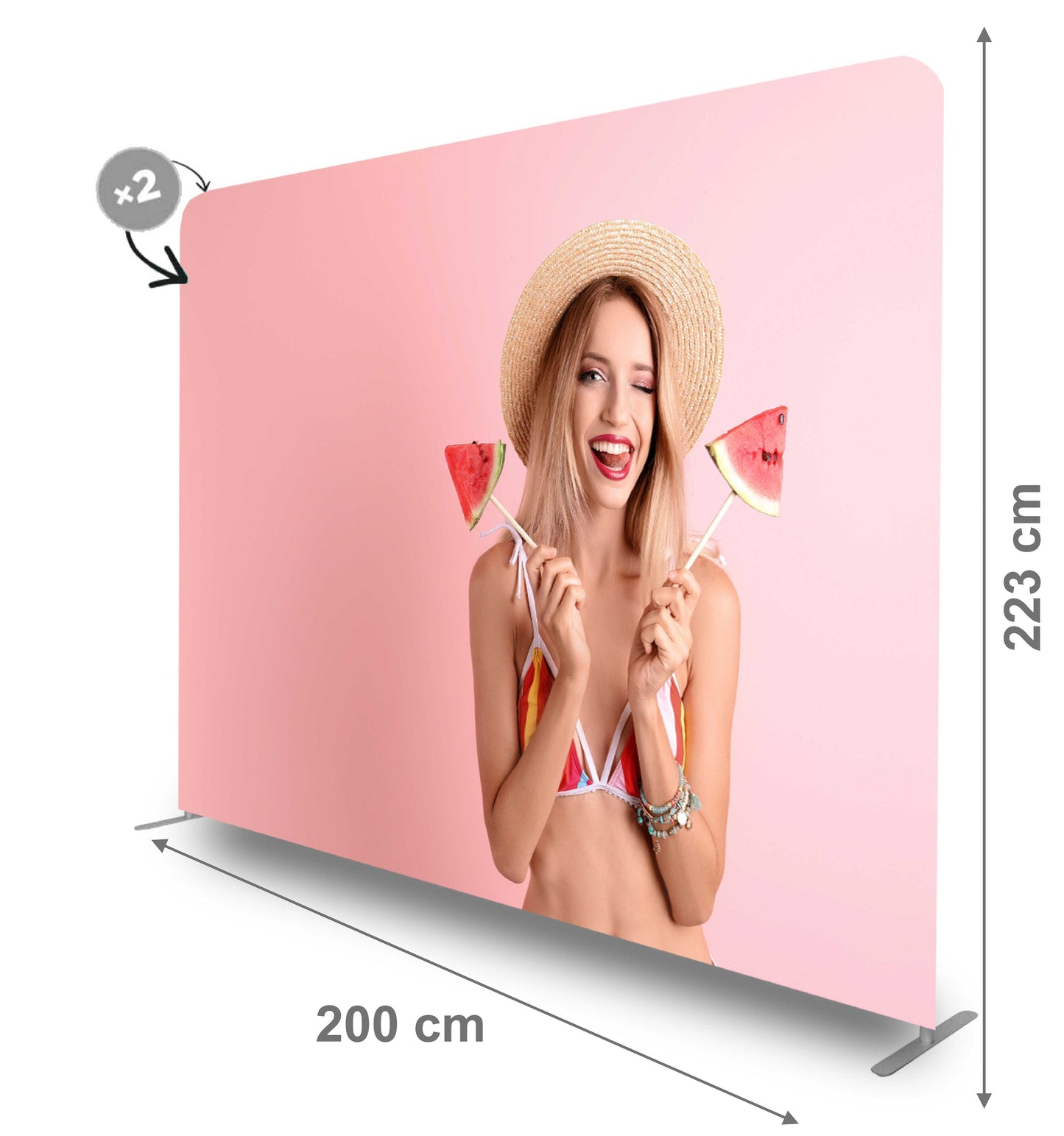 POP UP Textil Drept 2.0 m POP UP Textil Drept PrintCenterShop