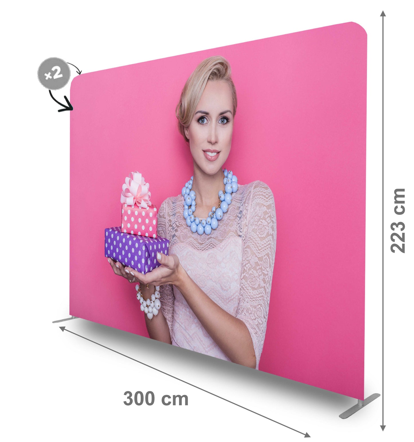 POP UP Textil Drept 3.0 m POP UP Textil Drept PrintCenterShop