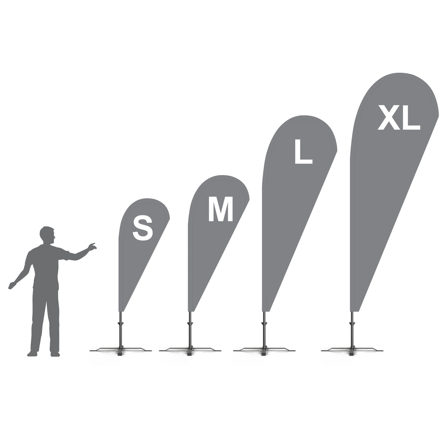 Steag Lacrima L - Beachflag Tear Drop Steag lacrima PrintCenterShop